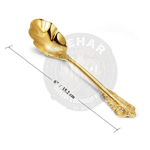 Ensemble de cuillères plaquées or de haute qualité à prix abordable, en acier inoxydable, en gros - Product Image 3