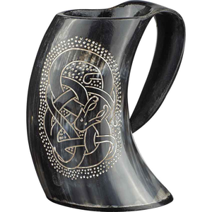 Authentique Chope en Corne de Viking - Tasse Traditionnelle pour la Mielée pour Festivals Médiévaux et Foires Renaissance (Écologique) - Product Image 1