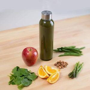 Bottiglia d'Acqua in Vetro Riutilizzabile da 16oz, Tappo in Acciaio Inox Antigoccia, 100% Ermetica, per Succhi e Bevande, Uso Quotidiano - Product Image 2