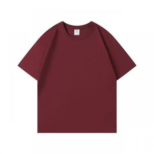 เสื้อยืดคอกลมแขนสั้นสีชมพูสำหรับผู้ชาย ทรงปกติ สวมใส่สบาย สีพื้น ผ้าฝ้ายเจอร์ซีย์ถัก 100% ย้อมสีพื้น เสื้อยืดเบสิค - Product Image 6