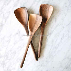 Juego de cucharas de madera hechas a mano de primera calidad, utensilios de cocina de madera de acacia, MANGO y teca para cocinar, servir y uso diario - Product Image 1