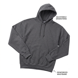Sweat à capuche unisexe classique gris à imprimé dessin animé en molleton doux, pull décontracté et confortable pour l'hiver, idéal pour la détente et le streetwear - Product Image 2