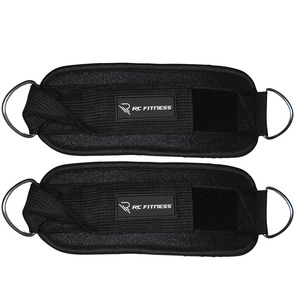 Attache de cheville réglable pour machine à câble de musculation, avec fermeture auto-agrippante, en néoprène et nylon - Product Image 1