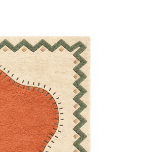 Tapis en laine tufté à la main Ochre Flowfield, tapis d'intérieur abstrait en laine de qualité supérieure, tapis de sol artisanal de designer - Product Image 3