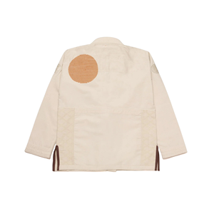 เสื้อแจ็คเก็ตยูโดแบบยูนิเซ็กซ์ ผ้าฝ้าย 100% ทนทาน สีพื้น สำหรับผู้ใหญ่ ทรงปกติ พร้อมซับในสีส้มและรายละเอียดการตกแต่งแบบปะติด - Product Image 2