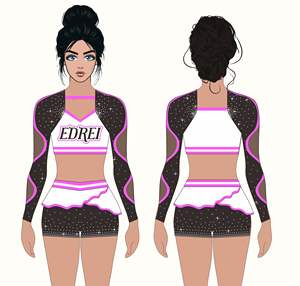 Uniformes de Porristas Personalizados de Alta Calidad, Transpirables y Cómodos, con Impresión por Transferencia de Calor, para Equipos Allstar Elite - Product Image 5