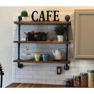 Estante de Pared de Hierro y Madera de Estilo Industrial Hecho a Mano - Venta al por Mayor - Product Image 2