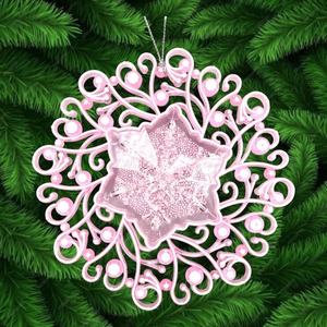 Décoration de Noël et du Nouvel An de style nouveau design, ornement unique en flocon de neige en acrylique blanc transparent - Product Image 4