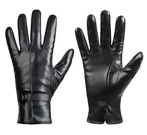 Gants de travail en cuir résistants avec écran tactile - Coupe-vent, respirants et écologiques pour une utilisation quotidienne en extérieur, unisexes - Product Image 1