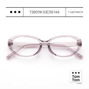 Tam Tam Cat Eye <b>Eyeglasses</b> T26011K Light Violet C4 Full Rim Transparent Women's Vision Correction <b>Frames</b> Customizable Private - Product Image 1