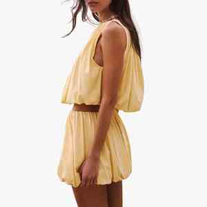 2026 New Casual Street Wear Women Clothing Sleeveless <b>Bubble</b> <b>Top</b> And <b>Bubble</b> Mini Skirt 2 Pieces Set Summer Fashion Women Skirt - Product Image 4