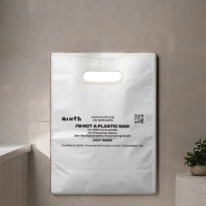 Sacs de courses UKHI PBAT PE imprimés flexo, thermoscellables, biodégradables, compostables, personnalisables, emballage tendance, Haryana Custom - Product Image 5