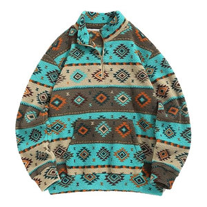 Sweat-shirt vintage avec lettres appliquées pour homme, streetwear, patchwork vieilli, sweat-shirt zippé, sweat-shirt rétro avec broderie graphique - Product Image 2