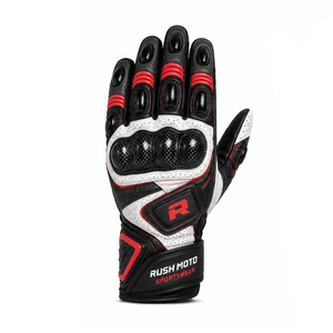 Proveedor Directo de Fábrica, Guantes de Motociclismo de Cuero de Alta Calidad, Impresión de Logotipo Personalizado por Sublimación, Guantes de Conducción en Venta - Product Image 4
