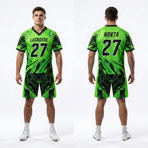 Uniforme de Lacrosse Rojo y Negro con Gráficos Sublimados, Jersey y Pantalones Cortos Transpirables de Malla de Secado Rápido, Conjunto de Ropa Deportiva para Equipo - Product Image 2