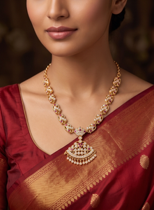 Divyoro - Juego de Joyas Clásicas para Mujer, Chapadas en Oro de 18K, Origen Orissa, Cadena de Aleación con Colgante, Joyería de Moda - Product Image 3