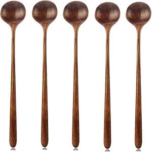 Cuchara de Té de Madera, Cuchara Medidora de Café y Azúcar de Madera Pulida Lisa para Cocina, Cafetería, Suministros de Restaurante - Product Image 6