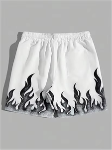 Shorts cargo décontractés respirants en viscose 100% avec logo personnalisé OEM, taille haute élastique pour hommes et femmes - Product Image 4