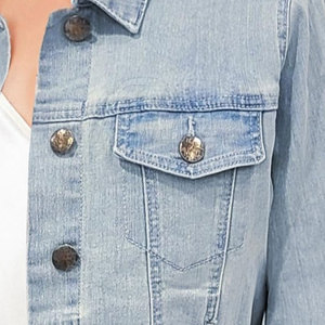 Veste en jean pour femme, coupe ajustée, 100% coton, taille adulte, vêtements d'hiver pour femme, veste en jean pour l'extérieur - Product Image 6