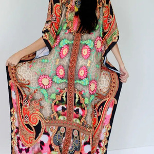 Vestido Túnica Kaftan, Silueta Relajada, Prenda Larga, Proveedor Mayorista de Ropa, Fabricante de Ropa de Diseño Personalizado - Product Image 3