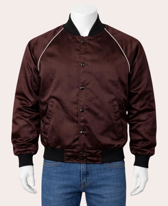 Veste bomber en satin Premium The Jacksons Victory Tour 1984 |   Édition Rétro Pop Memorabilia : Vente en Gros de Souvenirs Musicaux - Product Image 1