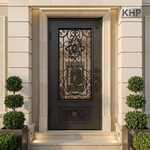 Hand-forged iron entrance gate: rust-resistant, easy to assemble, featuring an arched design and <b>a</b> decorative patterned <b>frame</b>. - Product Image 3