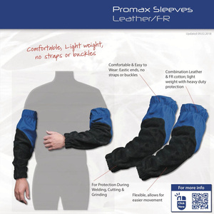 JNM SAFETY Mangas de Trabajo Resistentes al Calor para Soldadura, de Cuero Vacuno Dividido, Protector de Brazo FR de Alto Rendimiento, Puños Elásticos, ANSI - Product Image 5