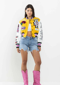 Wholesale Custom Women's Jacket Long Sleeve Chenille Embroidery Custom Logos And Design Women Varsity Jacket - Product Image 4