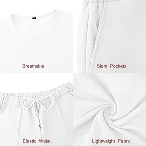 Conjunto a Medida para Hombre, Fabricante de Camisetas y Pantalones Cortos de Algodón, Verano, OEM, Marca Privada, Venta al Por Mayor - Product Image 6
