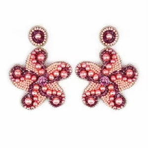 Pendientes artesanales de moda con bordado de cuentas de lujo para niñas y mujeres, diseño de colores elegantes. - Product Image 1