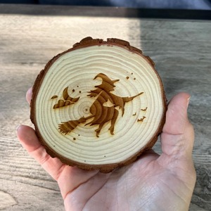 Spooky Halloween Wooden <b>Drink</b> <b>Coasters</b> Suitable For Party Decor Table Protection And Fun Festive Gift Set Handcrafted From India - Product Image 5