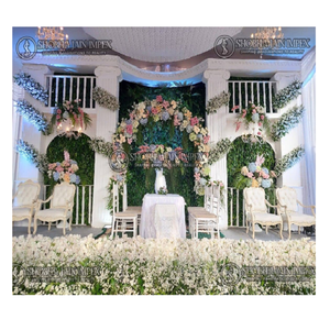 Escenario Moderno para Recepción de Bodas con Temática Occidental, Nuevo Modelo de Decoración para Fiestas en Interiores y Exteriores, Mandap Shobha Jain Portátil y Elegante - Product Image 1