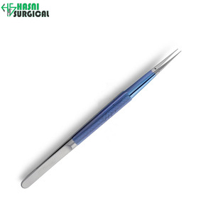 Premium <b>Titanium</b> Straight Micro Forceps 21cm Fine Tip 0.4mm - Product Image 2