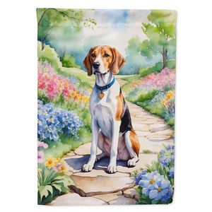 Foxhound anglais multicolore Spring Path Garden Flag Mailbox Bannière de cour décorative pour patio Artwork for Flower Beads Small - Product Image 1