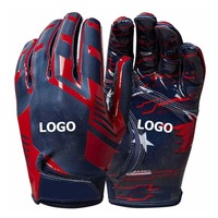Gants de football américain super adhérents pour receveurs avec logo, pour l'entraînement, vente en gros, marque OEM, gants de football personnalisés pour adultes