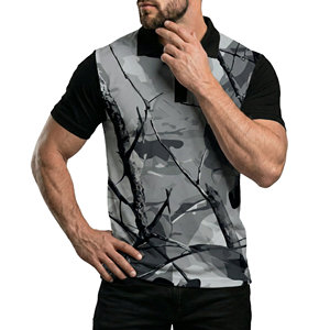 เสื้อโปโลชายแบบสั่งทำพิเศษ คุณภาพสูง พิมพ์ลายแบบซับลิเมชั่น สองสี แขนสั้น ขายส่ง เสื้อโปโลสตรีทแวร์สำหรับผู้ชาย - Product Image 1
