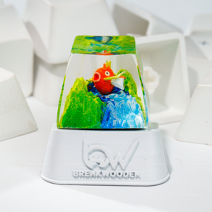 Keycaps Artisanat Forêt Mystique, Keycaps Artisanat Personnalisé, Keycaps Anime Mignons, Keycaps Verts, Ensemble de Keycaps, Keycaps en Bois - Product Image 3