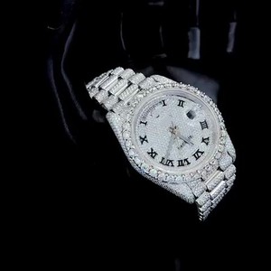 Reloj de Lujo Unisex con Caja de Acero Inoxidable de 41 mm, Esfera Analógica, Cristal de Zafiro, Movimiento Mecánico Luminoso, Fecha Automática, Resistente al Agua, Correa de 20 mm - Product Image 3