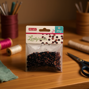 Perline Decorative ILAN 25g Colore Caffè per Cucito e Progetti Fai-da-Te - Product Image 2