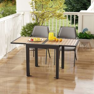 <b>Extendable</b> Patio <b>Table</b> for 4-6 People 31.5-63 Inches for <b>Outdoor</b> <b>Dining</b> Furniture - Product Image 1