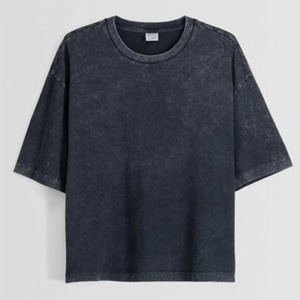 เสื้อยืดสตรีทแวร์ทรงปกติ ผ้าโพลีเอสเตอร์/คอตตอนผสม ยี่ห้อ Custom Men  น้ำหนัก 240 GSM ซักย้อมสีแบบวินเทจ  รักษ์โลก แขนสั้น - Product Image 1