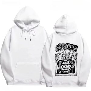 Sudadera con Capucha de Forro Polar Negra Personalizada para Hombre con Estampado Gráfico en la Espalda y Bolsillo, Venta al por Mayor, Sudadera con Capucha Oversize - Product Image 1