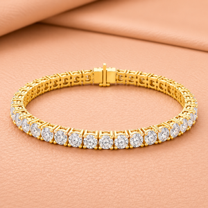 Bracelet tennis Radiant Crown Diamond plaqué argent certifié IGI pureté 14 carats VBR JEWELS Bijoux élégants de luxe pour femmes - Product Image 2