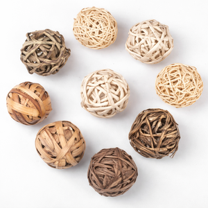 Balles en rotin et saule petites pour lapins, oiseaux, perroquets / Jouet en rotin fait main pour hamsters, chats du Vietnam / Mme Alina - Product Image 3