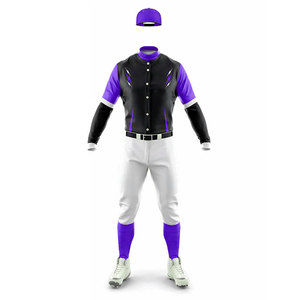 Custom Logo Mesh Material Uniform Printed Name & Numbers Team Player Uniform <b>Baseball</b> & Softball Uniform Sportswear Suits - Product Image 5
