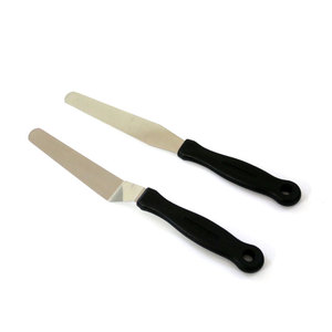 Espátula Mini de Acero Inoxidable de Grado Alimenticio, 22 cm, Hoja Delgada Flexible, Recta y Curva, Resistente al Óxido, Fácil de Limpiar, Herramienta para Pasteles K-Food - Product Image 1