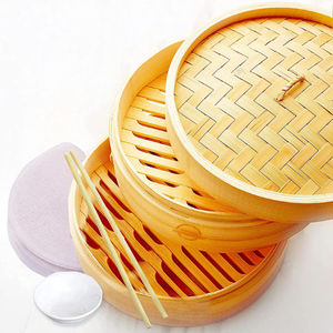 Cuisinière vapeur en bambou écologique, sûre et propre, ustensile de cuisine en bois pur, idéale pour la cuisson vapeur des légumes et des fruits de mer, directement du fabricant. Excellent rapport qualité-prix. - Product Image 6