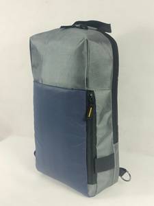 Sac bandoulière personnalisé gris et bleu marine avec poche avant zippée, sangle réglable, sac messager décontracté léger - Product Image 4