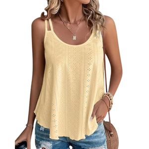 Summer Tank <b>Tops</b> Embroidery for Women Sleeveless Loose Fit Scoop Neck Casual Blouse Sexy Cute Cami for Womens Trendy - Product Image 1