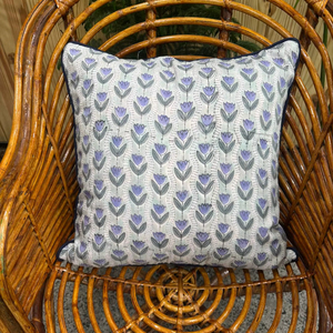 Luxury Block Print Customizable <b>Throw</b> <b>Pillow</b> Cover Any Size Cotton with Piping Drawstring Handmade Home Decor <b>Pillows</b> - Product Image 1